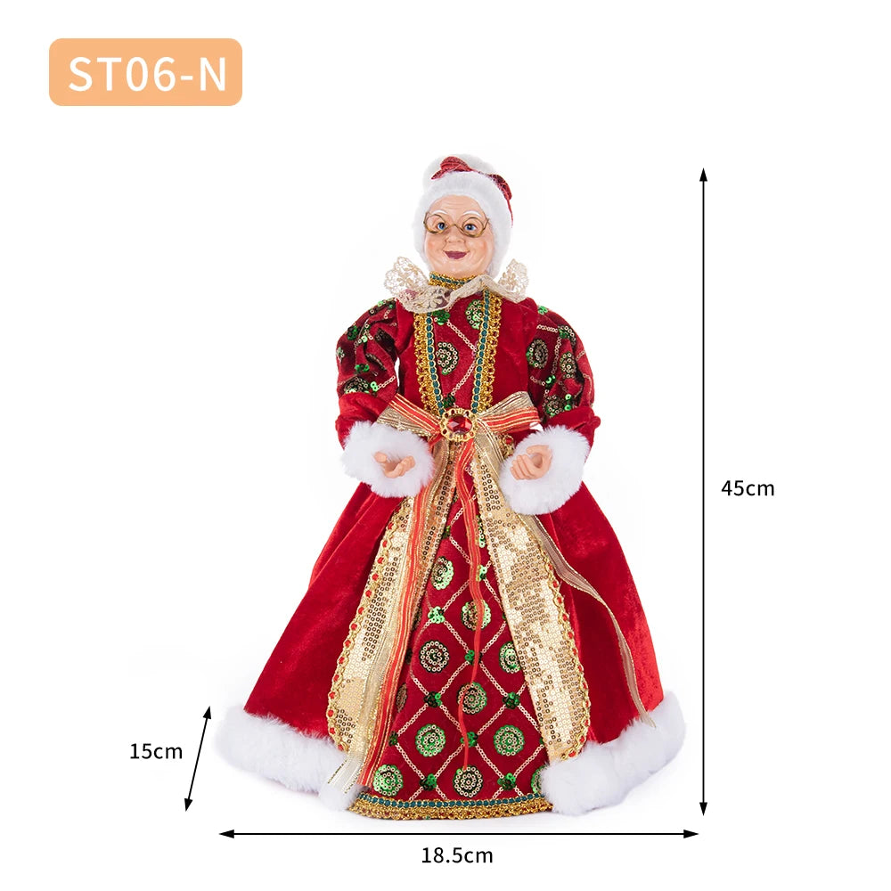 40cm natal anjo boneca estatueta brinquedo colher de árvore ornamentos em pé aniversário natal decorações navidad decoração para casa novedades