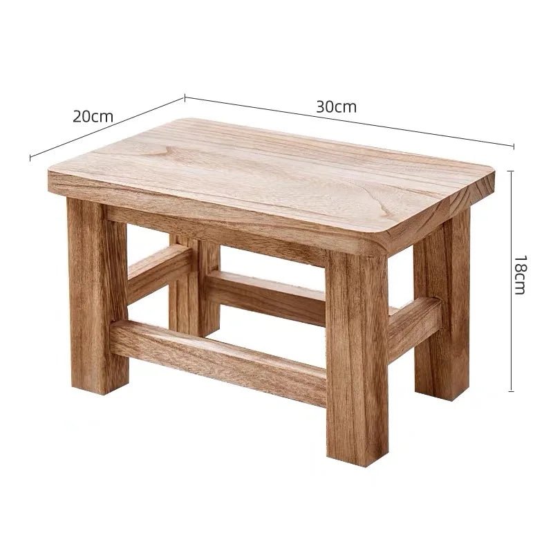 Moderno Minimalismo madeira maciça pequeno tamborete, Banco da sala de estar do agregado familiar adulto, Sapato infantil mudando fezes - Kasa & Pet