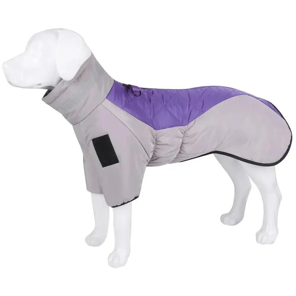 Jaqueta reflexiva de colarinho alto para cães, casacos quentes e grandes, impermeável, roupas de pet grossas, cães médios e grandes, outono e inverno Kasa & Pet