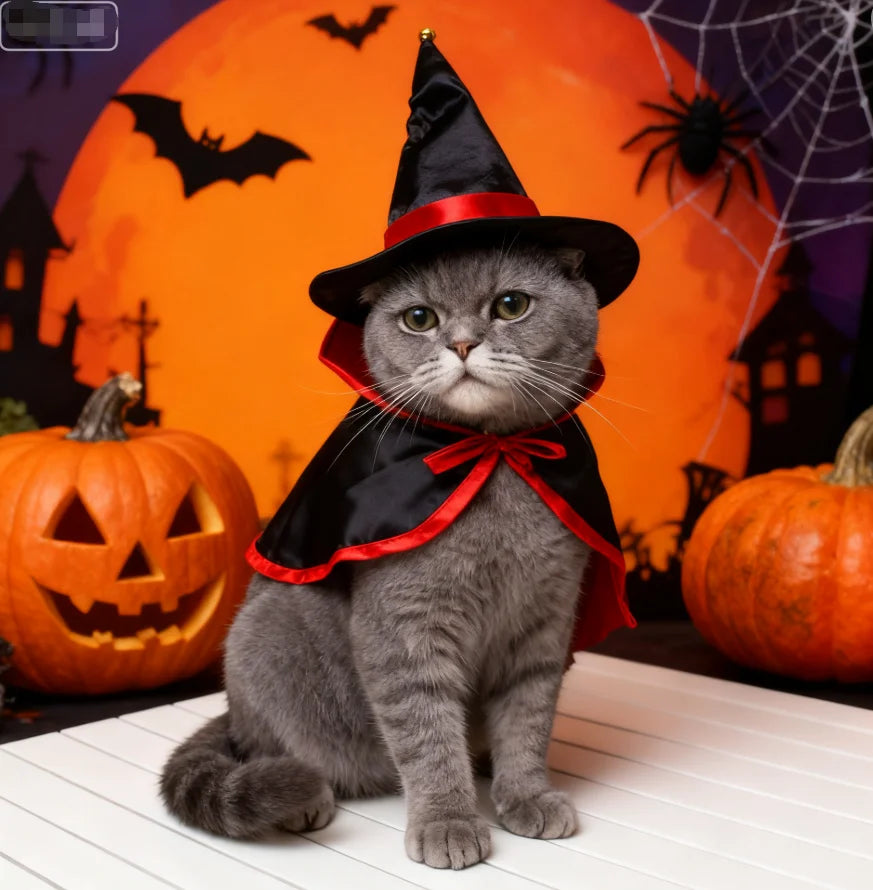 Halloween natal capa mágica pet transformar traje para gatos cães avançados vestuário festivo roupas para animais de estimação accessories255