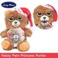 Boneco de Animal de Tamanho Médio Feisty Pets, Panda com Rosto Intercambiável, Brinquedo Interativo para Crianças