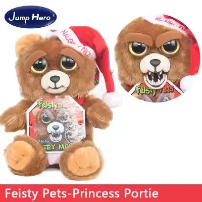 Boneco de Animal de Tamanho Médio Feisty Pets, Panda com Rosto Intercambiável, Brinquedo Interativo para Crianças