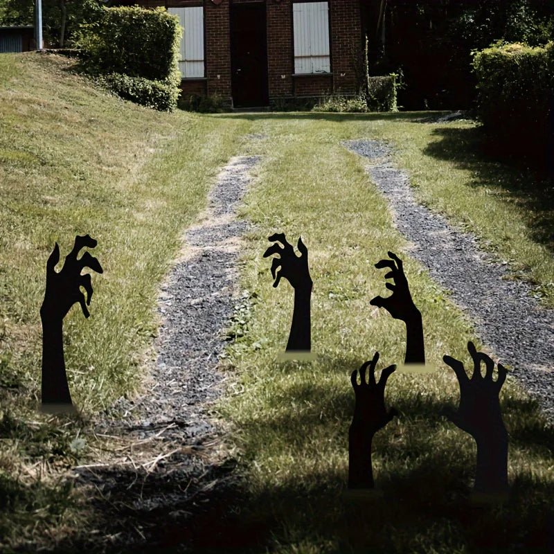 Decoração de Halloween, Mão Preta, Pátio, Jardim ao ar livre, Estaca de Gramado, Logotipo Adequado para Festa de Halloween - Kasa & Pet