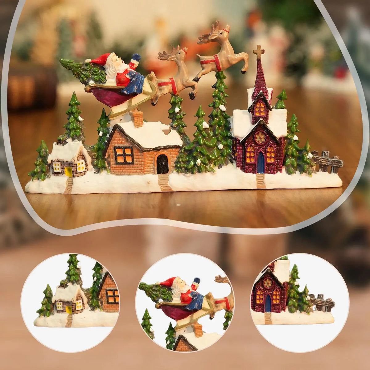 Natal vila casa estatueta coleção decoração de natal mesa decoração para mesa quarto feriado gabinete festa