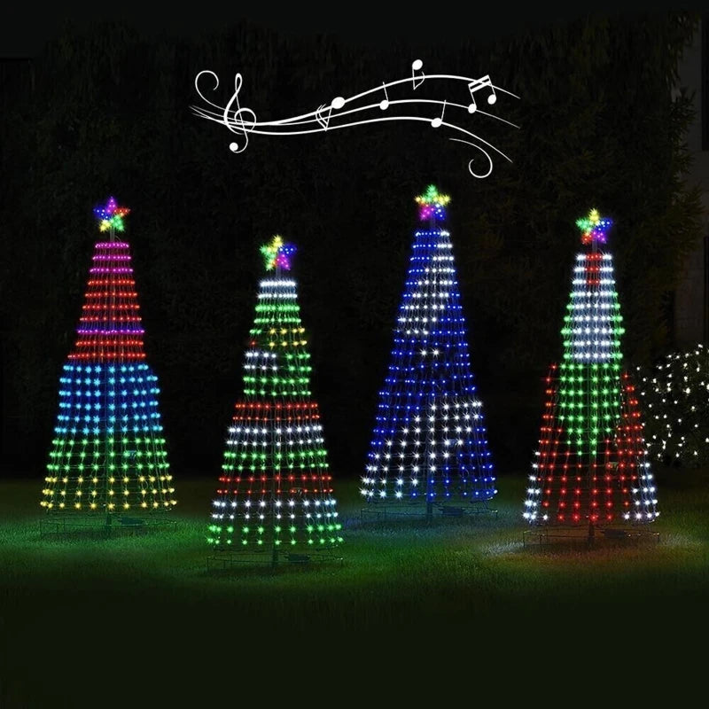 LED Cone Animado Lightshow Árvore De Natal Luz, Jardim Ao Ar Livre String Luzes, Impermeável Home Decorações Do Partido Xmas, 2024