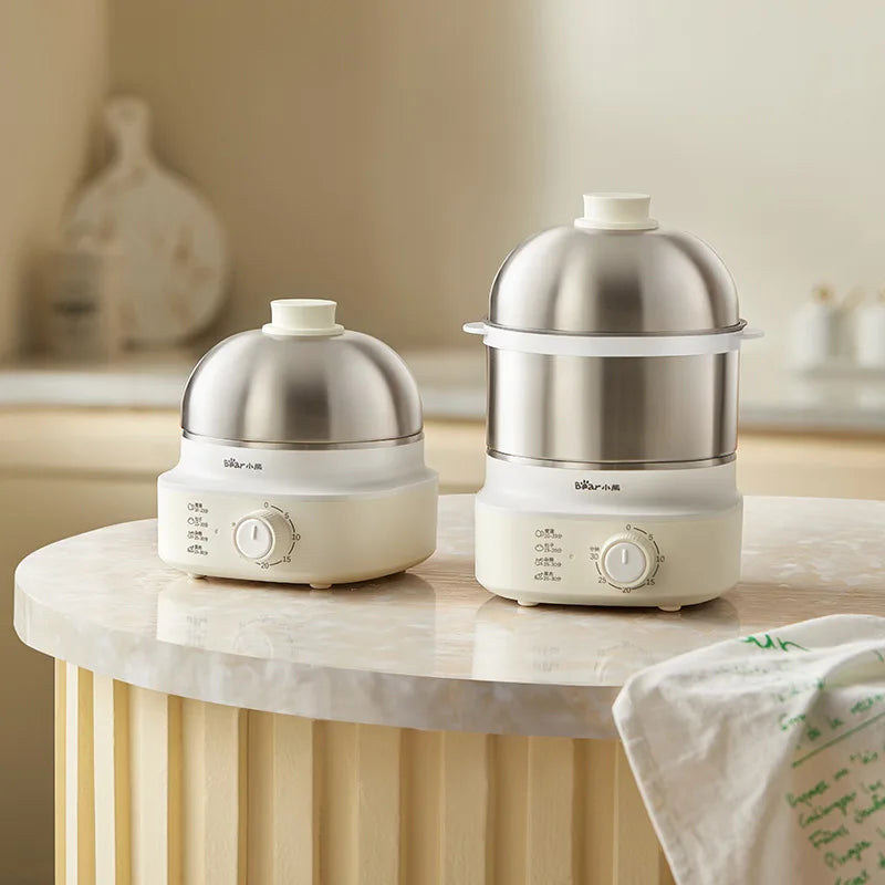 Caldeira elétrica automática de ovos, máquina de café da manhã, vaporizador multicooker, fogões de ovos, waffle doméstico, fogão a vapor com temporizador, 360W