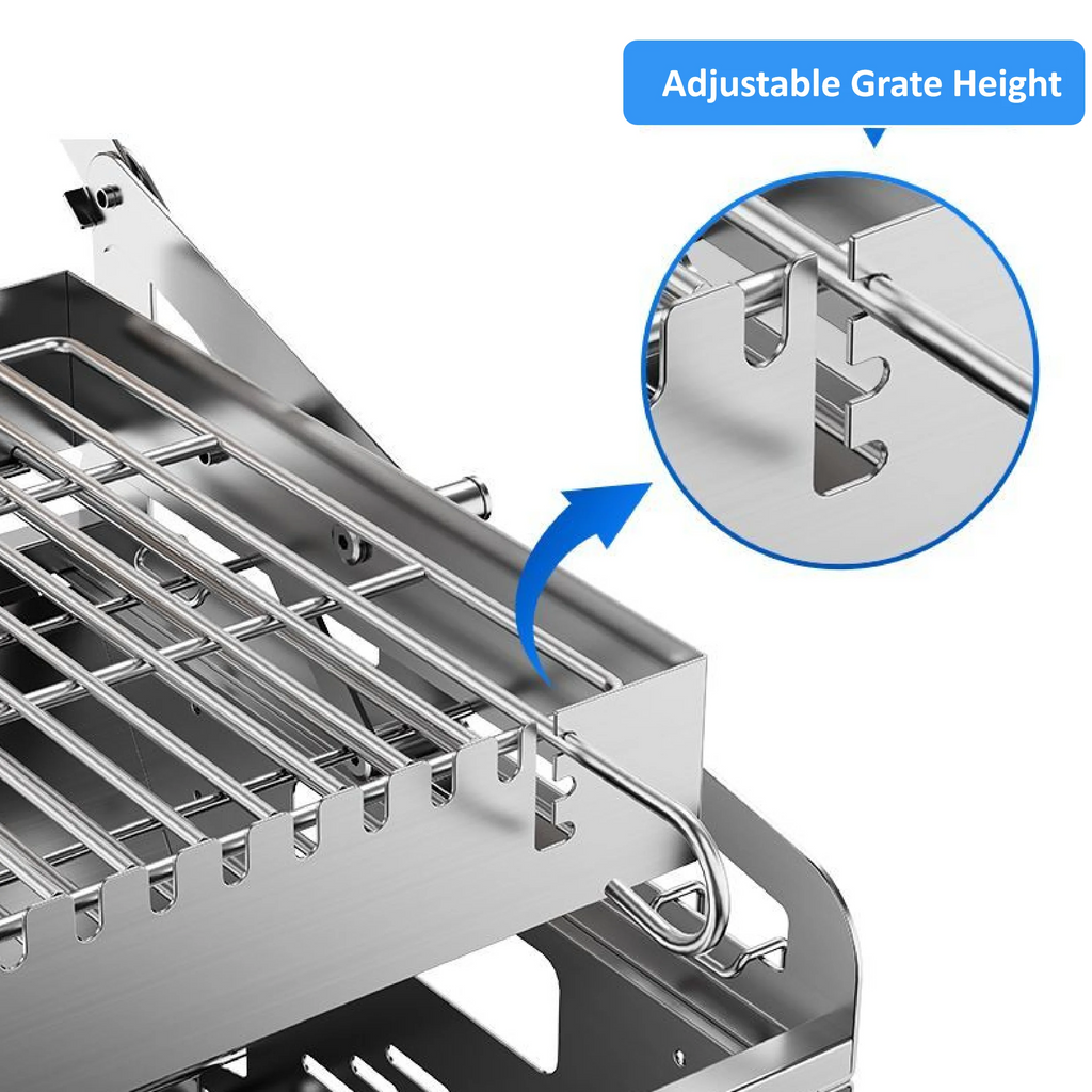 Flip churrasqueira a carvão doméstico ao ar livre destacável grade de malha rotativa kipengrill electrisch