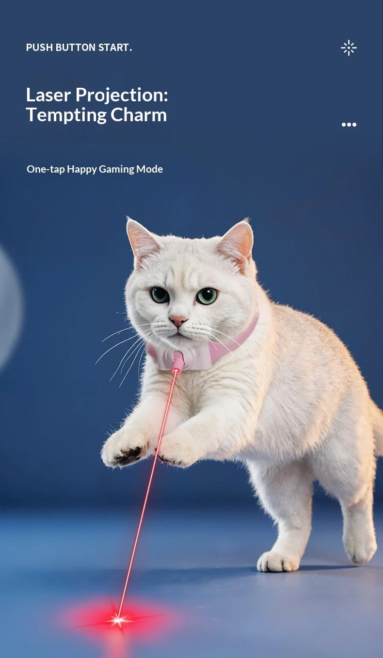 Novo Brinquedo para Animais de Estimação: Caneta Laser para Gatos, Coleira Laser para Gatos, para Autoentretenimento e Alívio do Tédio