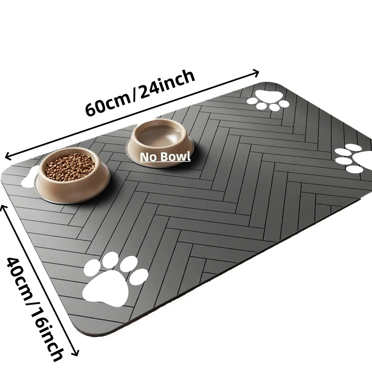 Tapete para Comedouros de Cães e Gatos, Absorvente, Impermeável e de Secagem Rápida