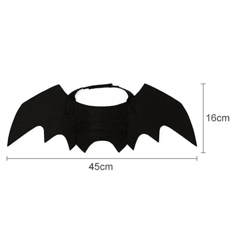 Black Bat Wings Harness Cosplay Costume para Animais de Estimação, Halloween, Fofos, Kawaii, Gato, Gatinho, Cão, Cachorro, Roupas, Presente de Festa