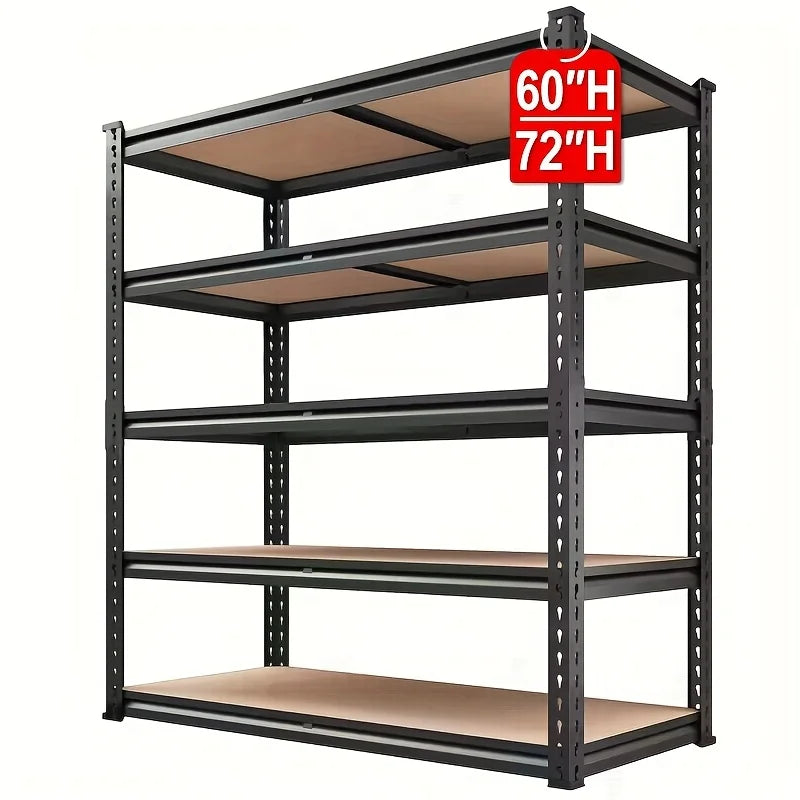 Unidade de prateleira de armazenamento resistente de 2.000 libras Rack de metal ajustável de 5 camadas Fácil montagem Organização de armazém de garagem