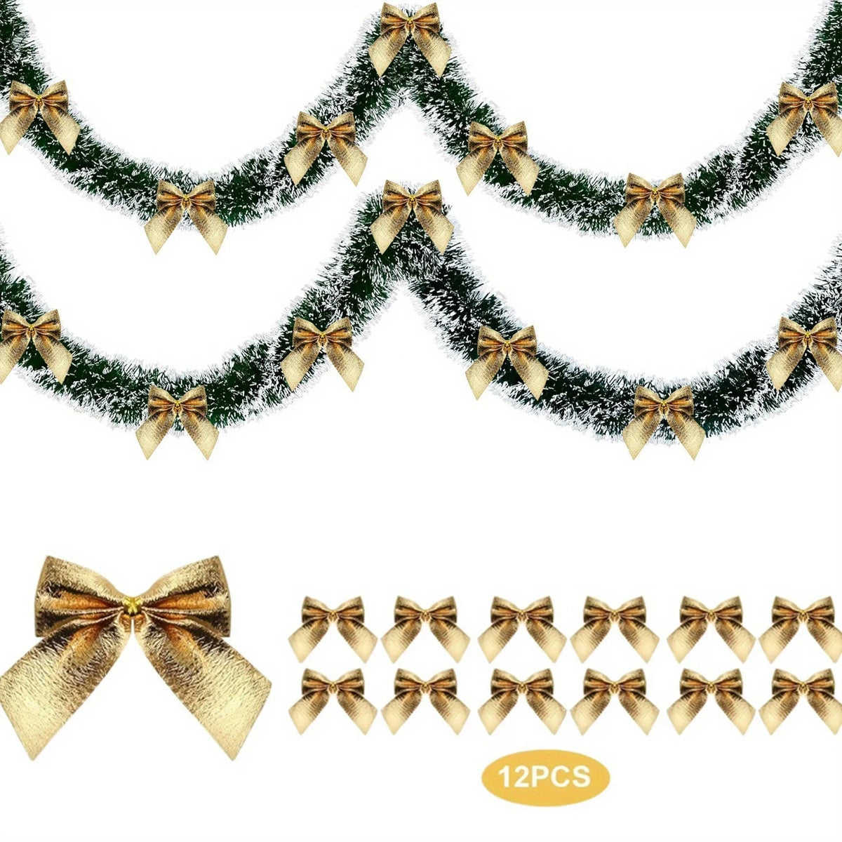 5M de fitas decorativas de Natal com laços, fita verde em forma de cana, guirlanda para pendurar na árvore de Natal, enfeites para projetos «faça você mesmo», decoração para festas e para a casa.