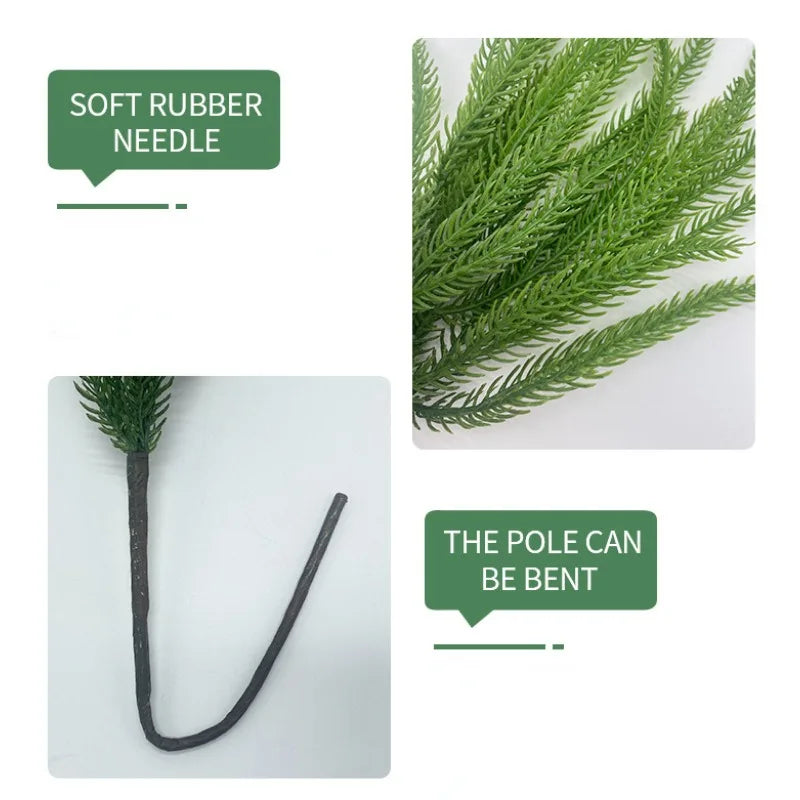 Artificial Pine Needles Decoração De Natal, DIY Fake Plants, Home Acessórios