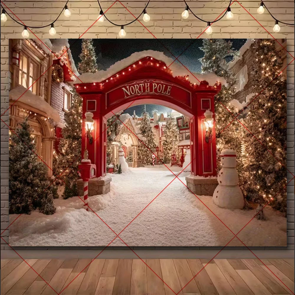 Natal inverno fundo vintage lareira festa decoração crianças photo studio suprimentos árvore de natal lanternas cenário nevado