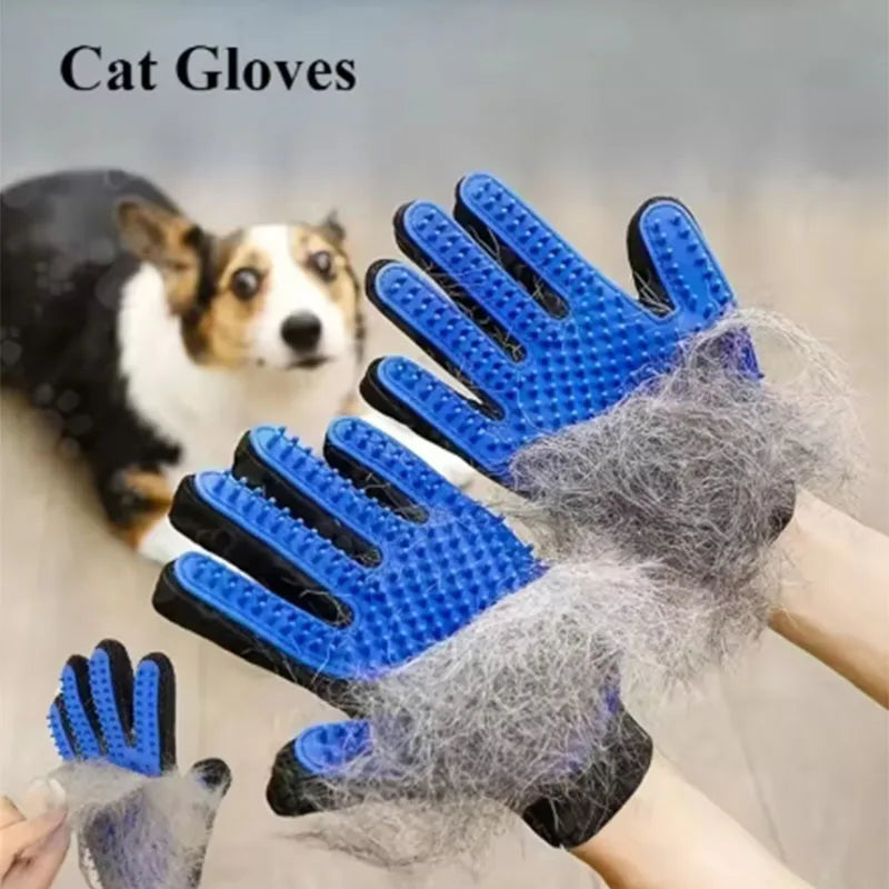 Luva Removedora de Pelos para Cães e Gatos, Escova Massageadora para Higiene e Limpeza de Animais de Estimação, Acessórios para Gatos