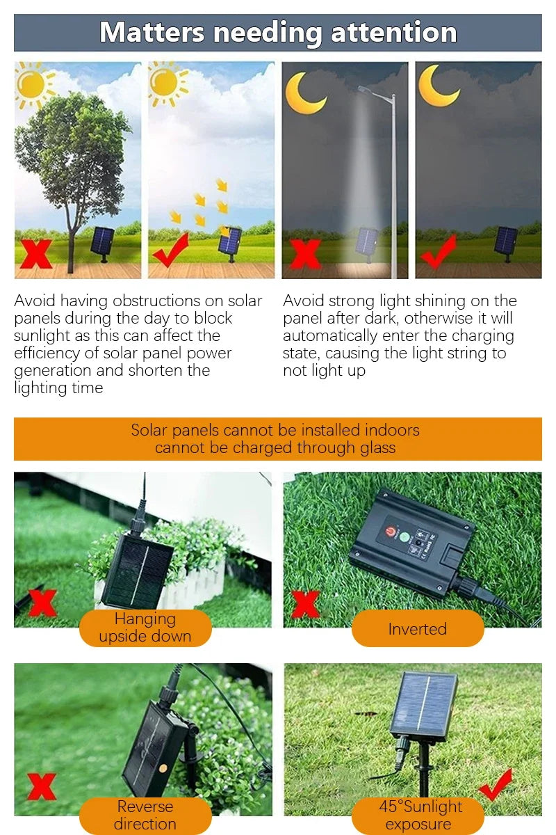 32m 22m 12m led luzes de corda solares vários modos painéis solares natal luzes ao ar livre à prova dwaterproof água estrelado luzes de fadas de natal