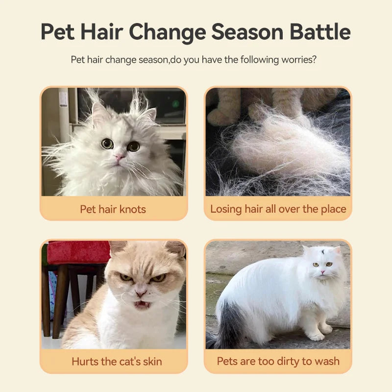 Rojoeco pet vapor pente gato escovas de spray elétrico para remoção do cabelo do cão pentes pet ferramentas aliciamento gatinho escovas remoção do cabelo
