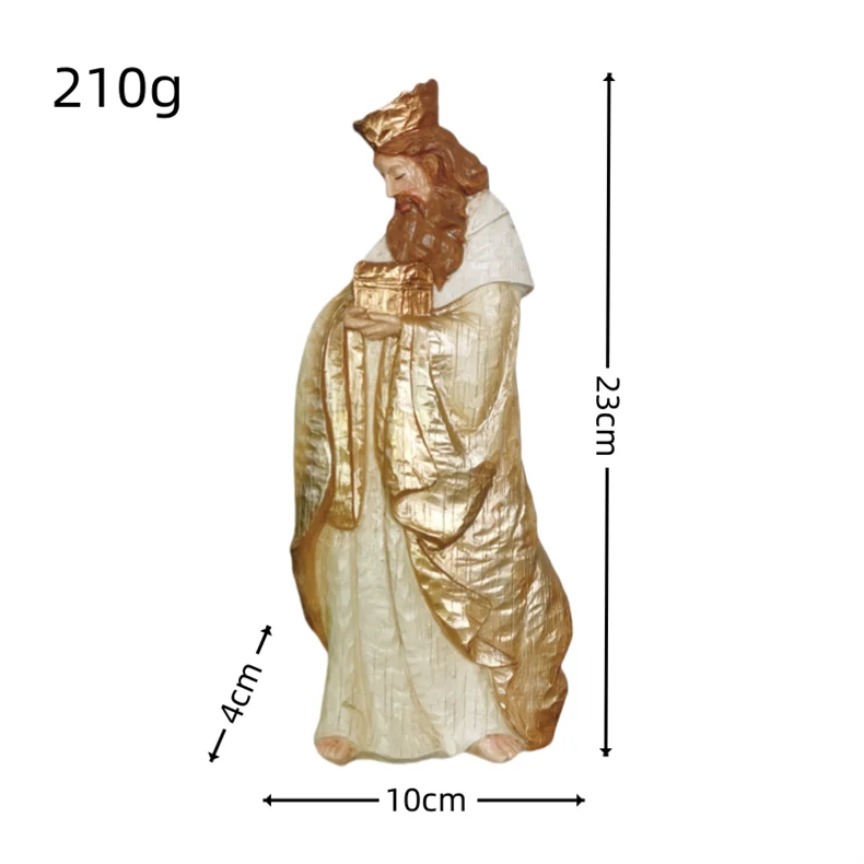 Conjunto de Figuras de Presépio, Cena da Sagrada Manjedoura, Decoração de Natal, Estátua do Nascimento de Jesus, Ornamentos Católicos Cristãos