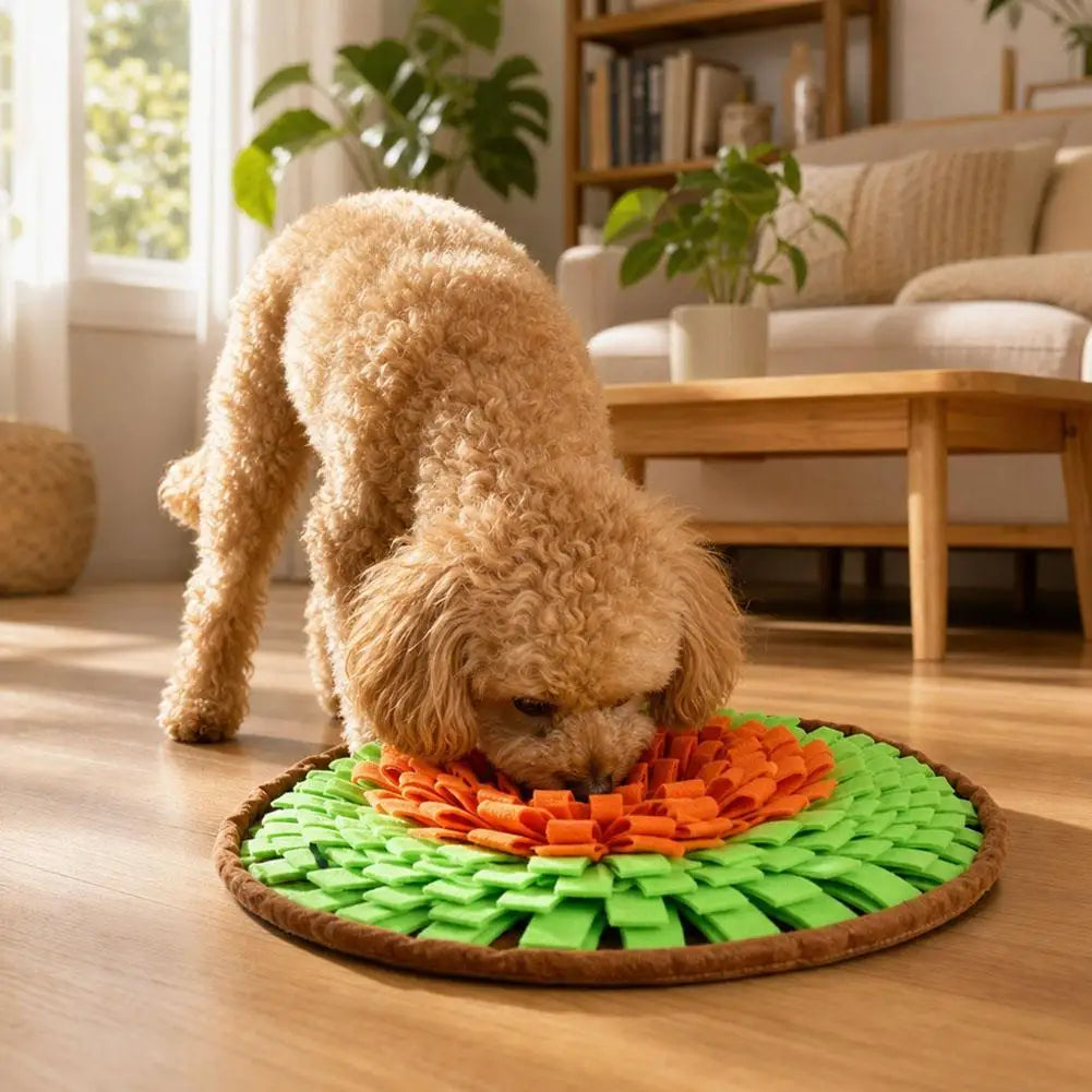 Tapete de busca para cães, jogo interativo de busca de alimentos, brinquedo em forma de tapete para alimentação lenta, ideal para o treino de cães, estimula as habilidades naturais de busca de alimentos.