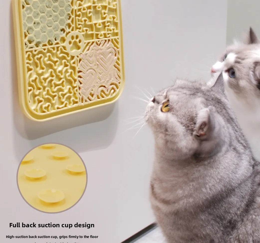 Tapete de Silicone para Lamber para Cães e Gatos, Almofada de Alimentação Lenta, Alívio da Ansiedade, Banho e Higiene, Suprimentos para Animais de Estimação