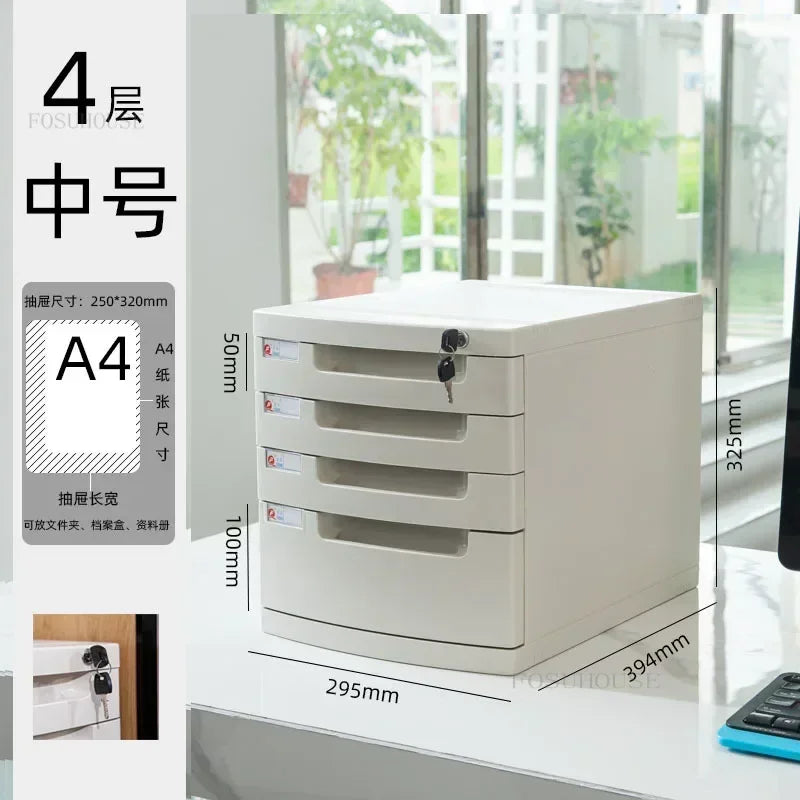 Armário de arquivo com fechadura para escritório, gaveta a4, armário de armazenamento, multicamadas, sob a mesa, escritório, pequena caixa de armazenamento zz