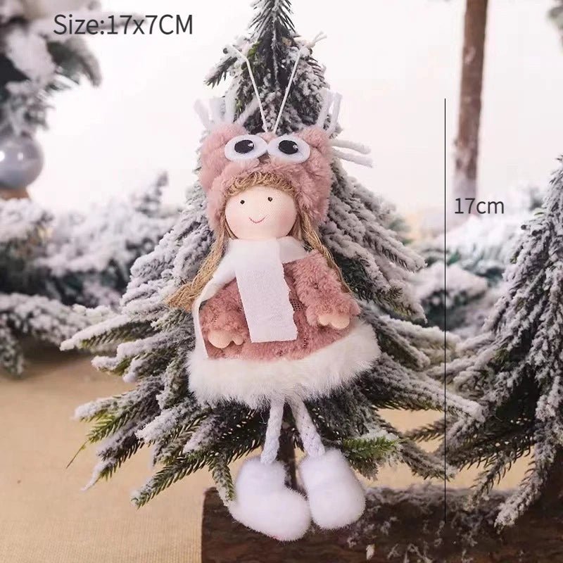 Ano novo 2024 natal anjo bonecas árvore de natal pingente ornamentos navidad 2022 decoração de natal para casa presentes natal noel deco