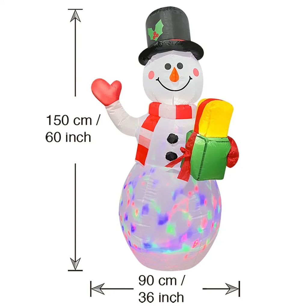 Decorações infláveis de natal-ramo boneco de neve, papai noel, homem de gengibre, saco de presente boneco de neve luz led decorações de gramado