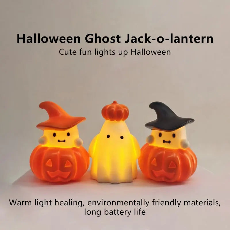 Luz noturna de abóbora e fantasma para o Halloween, ornamento luminoso, decoração criativa, adereço para festa de Halloween, presente de feriado