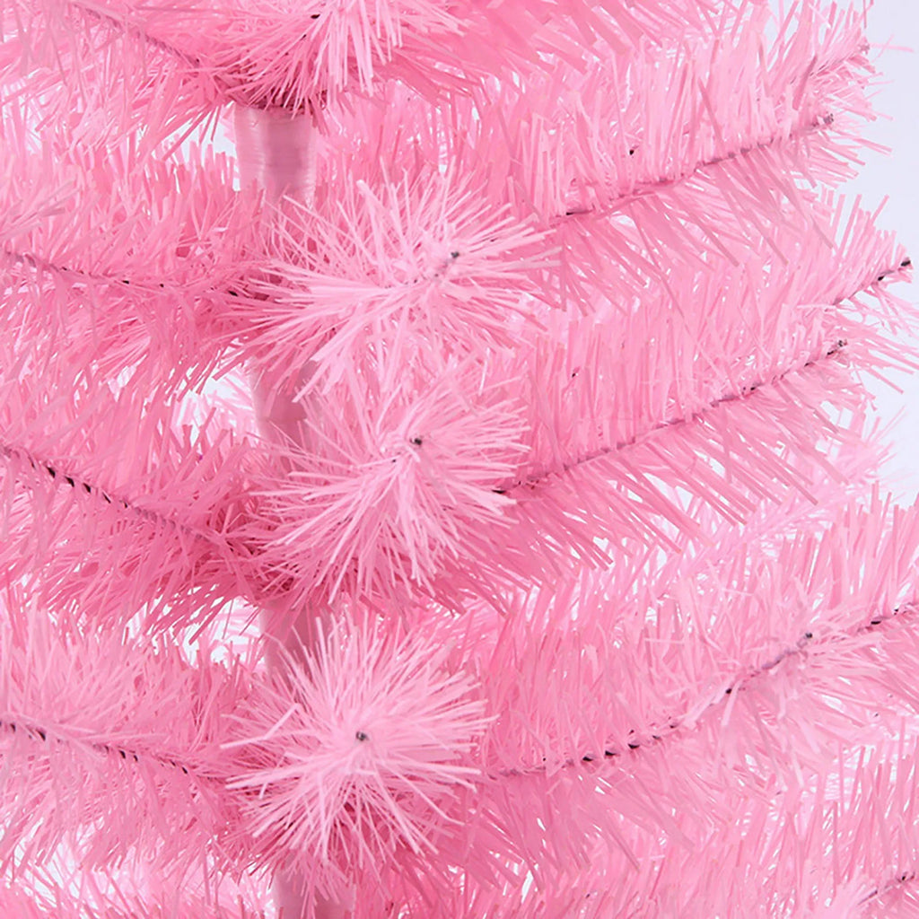 Árvore de natal artificial 45/60cm rosa desktop reunindo pinheiro de natal com luz decoração de natal ornamentos de janela presente