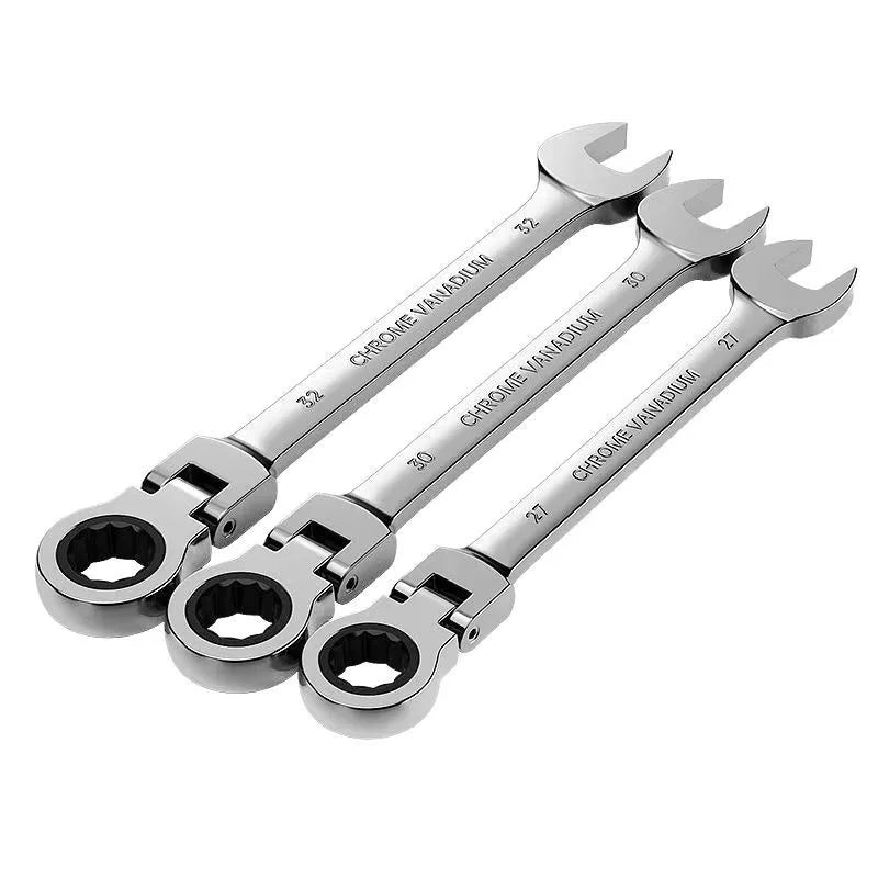 Chave de catraca combinada de 6-32mm72 dentes - chave de extremidade aberta ameixa, 180 °   rotação, ferramenta de manutenção profissional.