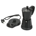Cafeteira elétrica de alumínio 220v 300ml, estilo italiano, com plugue europeu, para uso doméstico, rápida e conveniente.