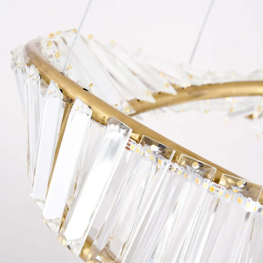 Led anel de luxo luzes pingente para sala estar jantar lustre moderno decoração casa lâmpada do teto nordic luminária lustre