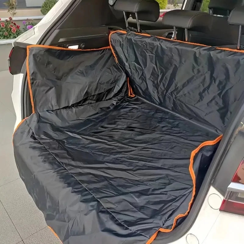 Tapete de porta-malas automático de poliéster durável para animais de estimação – Tapete antiderrapante, resistente a arranhões e fácil de limpar para SUVs e carros, tapete de segurança para animais de estimação