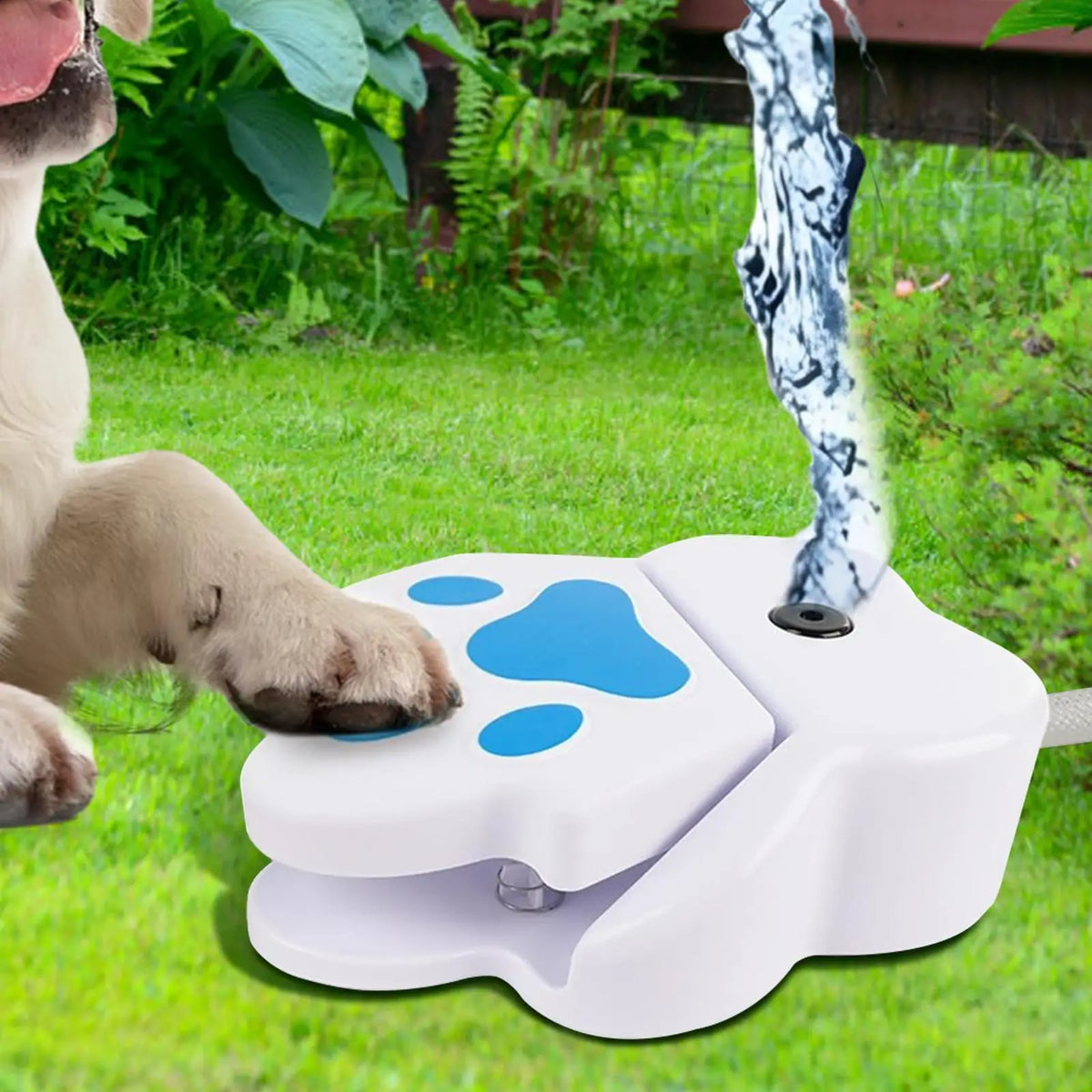 Fonte de Água para Animais de Estimação com Ativação por Pisada, Bebedouro para Cães, Sprinkler para Filhotes, Dispensador de Água para Animais de Estimação para Jardim Externo