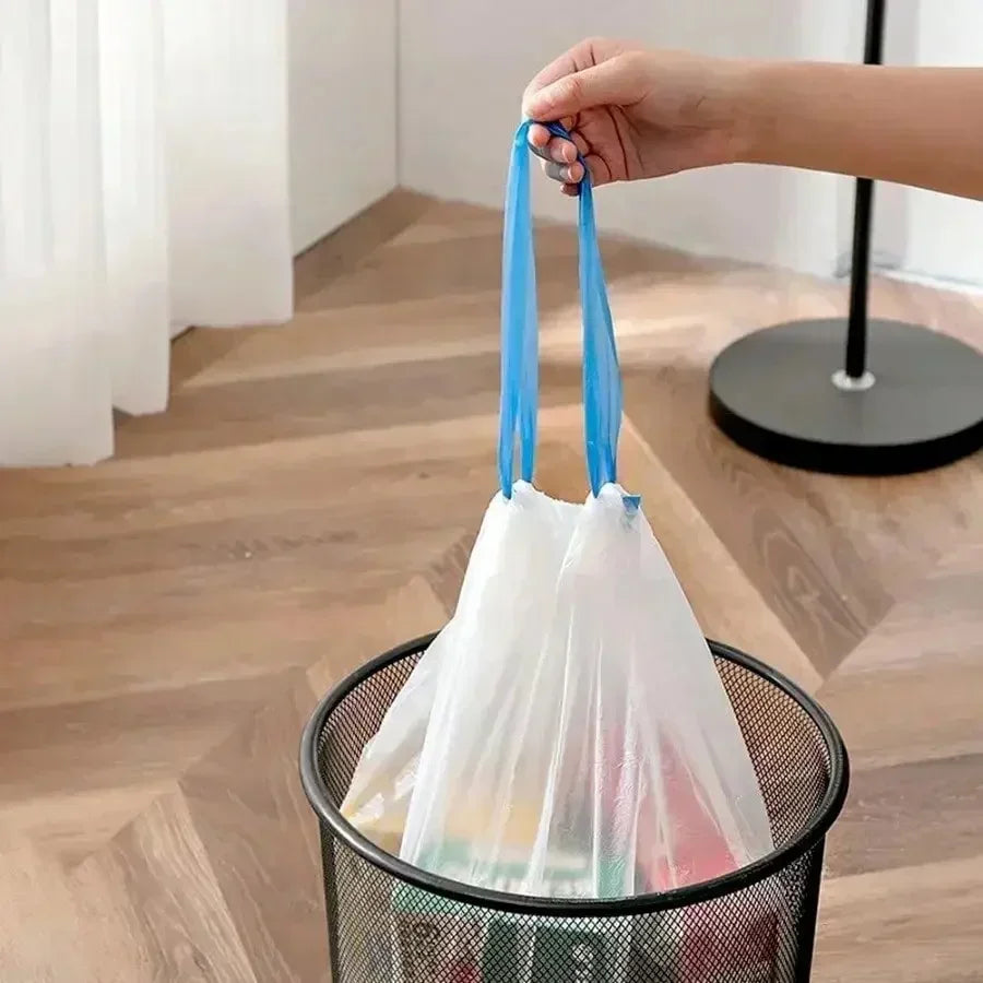 Sacos de lixo com cordão com alças-sacos de lixo descartáveis perfumados engrossados saco de lixo para gatos coletar fezes produtos de limpeza para animais de estimação