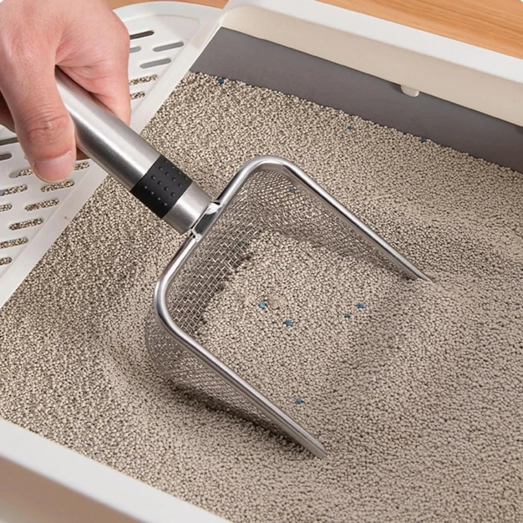 Colher de lixo de aço inoxidável resistente à ferrugem, fácil limpeza, alça ergonômica, fácil de limpar, ideal para remoção rápida de resíduos