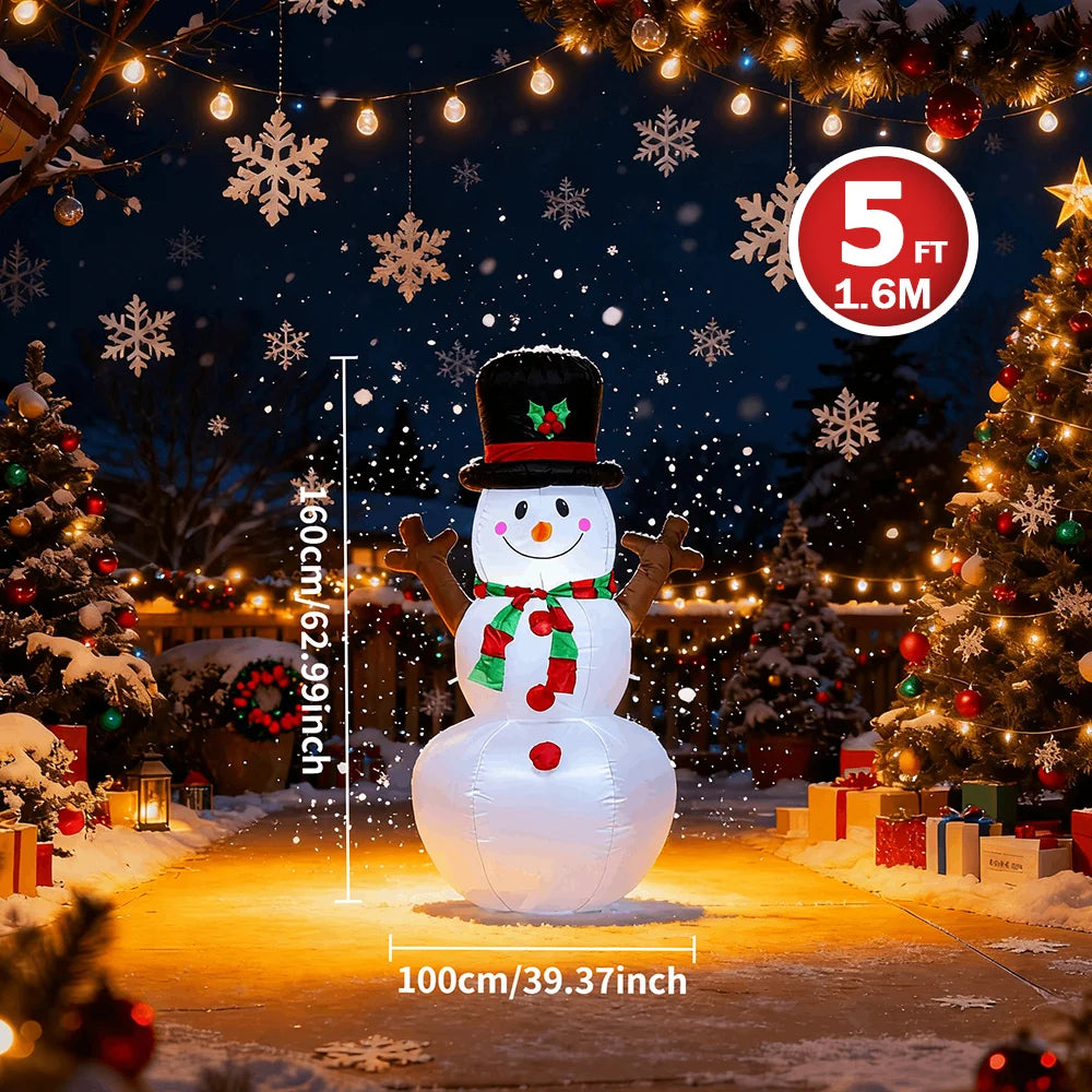 Decorações infláveis de natal-ramo boneco de neve, papai noel, homem de gengibre, saco de presente boneco de neve luz led decorações de gramado