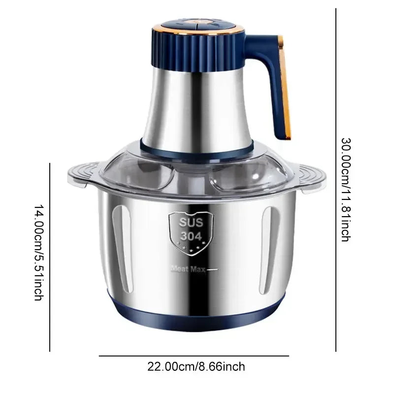 Moedores de Carne Elétricos Multifuncionais, Processador De Alimentos Para Bebês, Triturador De Alimentos, Fatiador De Vegetais, Baby Chopper, Aço Inoxidável 304, 5L, 110V US