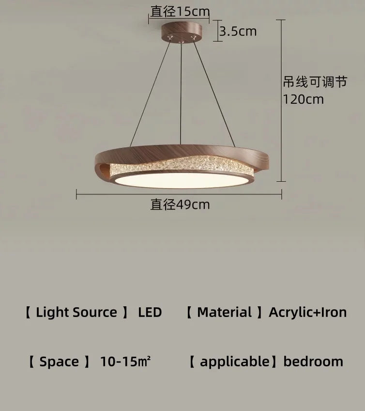 Luz de Teto Moderna para Sala de Estar, Redonda e Quadrada, Atmosférica, com Efeito Rachado, Estilo Minimalista Italiano, Pacote de Iluminação para Toda a Casa