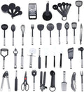 40 pçs utensílios de cozinha de aço inoxidável conjunto de utensílios de cozinha de náilon para cozinha cozimento mistura cozinha cozinhar