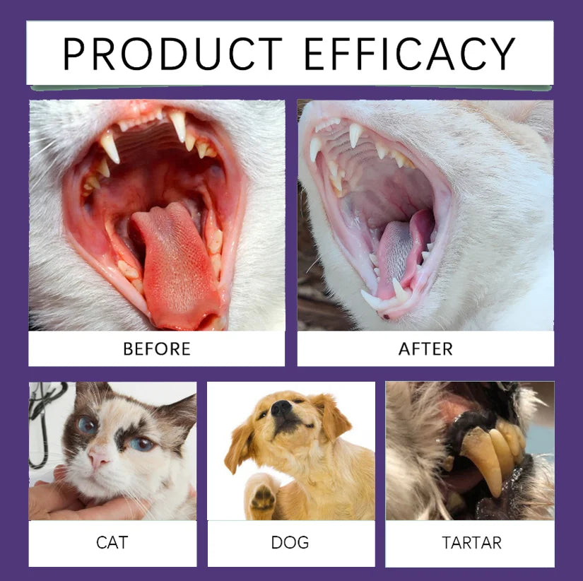 Spray de Cuidado Oral para Cães Limpeza de Dentes de Animais de Estimação Hálito Fresco Higiene Dental Diária Cuidado Suave para a Boca Fácil de Usar