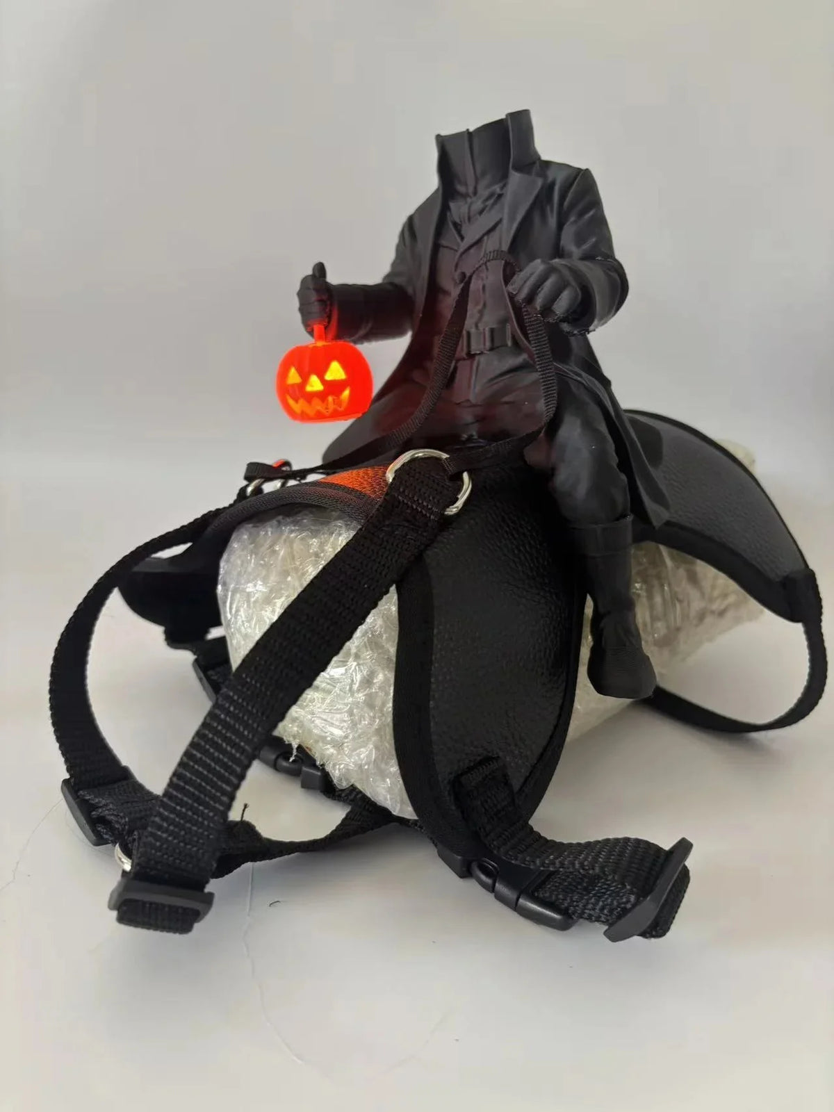 Fantasia de Halloween Cavaleiro Sem Cabeça para Animais de Estimação, Roupa para Gatos e Cães Pequenos, Capa de Boneca de Abóbora, Roupas de Cosplay para Festas, Decoração de Feriados