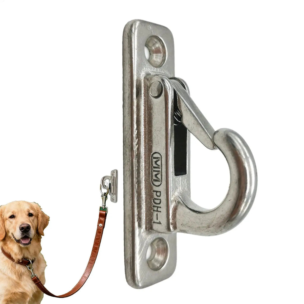 Suporte de Parede em Aço Inoxidável para Coleiras de Cães e Correntes de Animais de Estimação, com Gancho de Fixação, para Uso Externo em Cercas