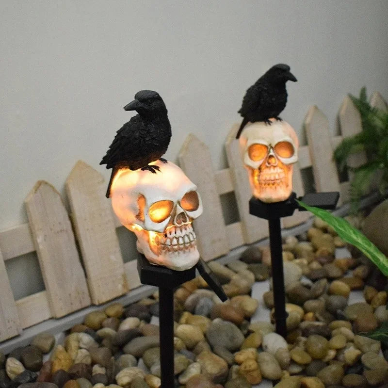 Halloween luz ao ar livre esqueleto fantasma horror careta festa decoração para pátio casa férias iluminação decoração do jardim