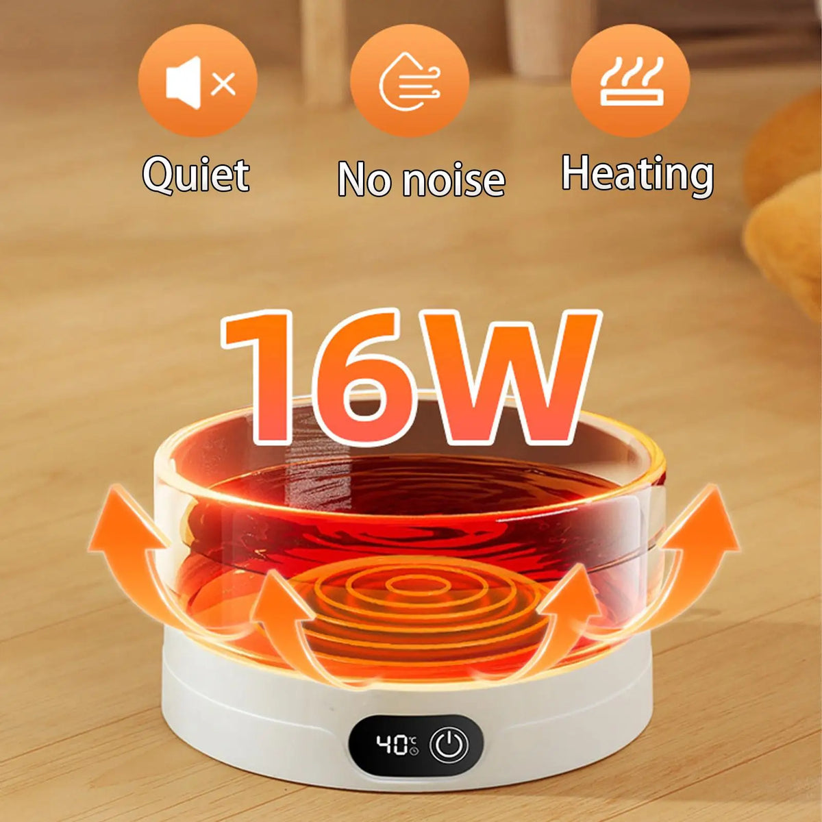 Prato de gato aquecido com 4 configurações de temperatura, prato para beber inverno para animais de estimação, tigela de água aquecida térmica para galinhas, patos, pássaros, animais