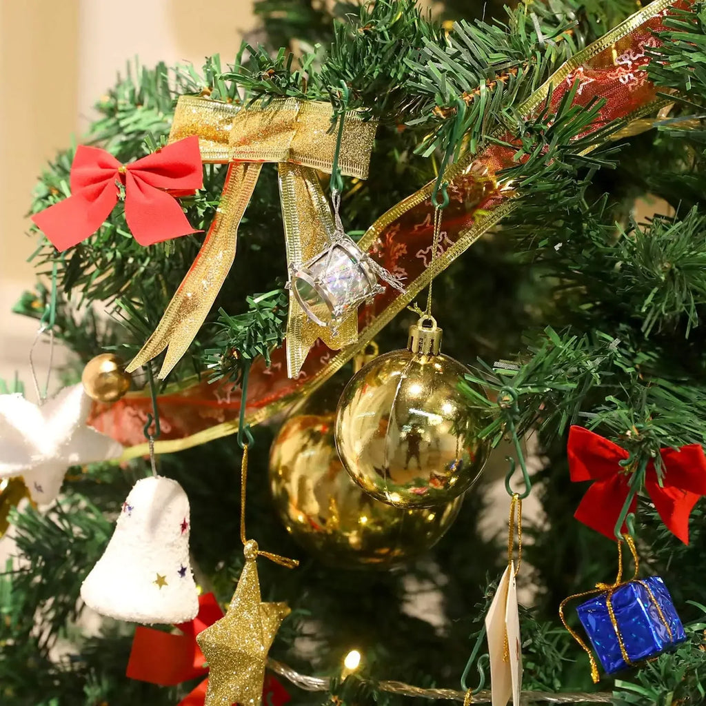 50/400 pçs mini gancho de natal de plástico em forma de s árvore de natal bola pingentes ornamento pendurado cabide diy navidad decoração de festa em casa