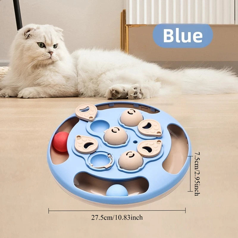 Brinquedo Labirinto Deslizante Multicamadas para Pets: Comedouro Lento, Tabuleiro de Busca de Alimentos, Anti-Engasgo