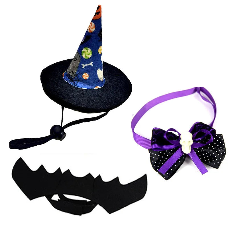 Conjunto de Fantasia de Halloween para Animais de Estimação, Roupa de Cosplay para Gato Fofo, Acessórios para Fantasia de Cão de Estimação para Festa de Halloween, Roupas de Transformação para Gatinho