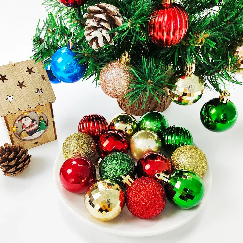 Enfeites de Natal para Árvore, Bolas de Natal, Pingentes para Pendurar, Decoração para Festas em Casa, Presente de Ano Novo, Decoração de Natal 2027, 12, 24, 36 peças