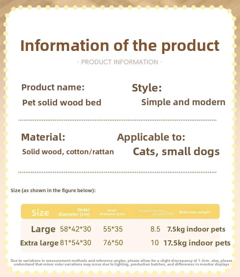 Cama para animais de estimação, cama para cães de madeira maciça, cama para gatos para todas as estações, sofá para dormir para animais de estimação, cama para gatos e cama para cães, prateleira para gatos, condomí